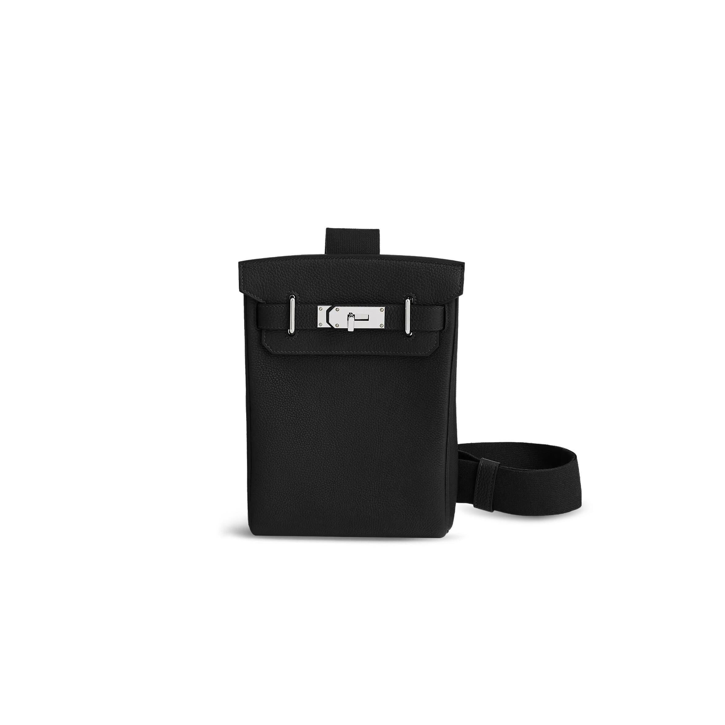 H**me5 master hac a dos pm backpack black togo leather silver hardware h083589ck89 (28*18*8cm)